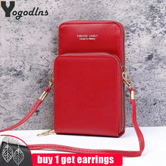 Women Touch Screen Crossbdoy Bag Cell Phone Purse PU Leather Small Handbag