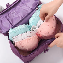 Women Travel Accessories Bra Underwear Bag Double Storage Pouch