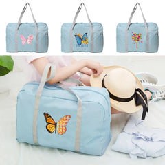 Women Travel Bag Large Tote Organizer Weekend Butterfly Print Duffle Storage