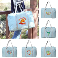 Travel Tote Storage Bag with Print Design, Carry-on Duffle Handbag