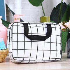 Grey Large Tote Makeup Bag for Women Travel