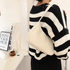 Soft Plush Shoulder Retro Corduroy Bag Autumn Winter Handbag
