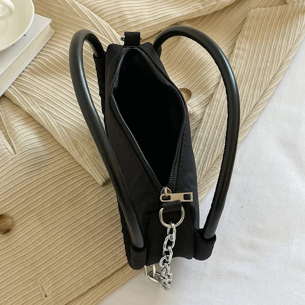Women Underarm Bags Solid Oxford Cloth Chain Crossbody Shoulder Bag