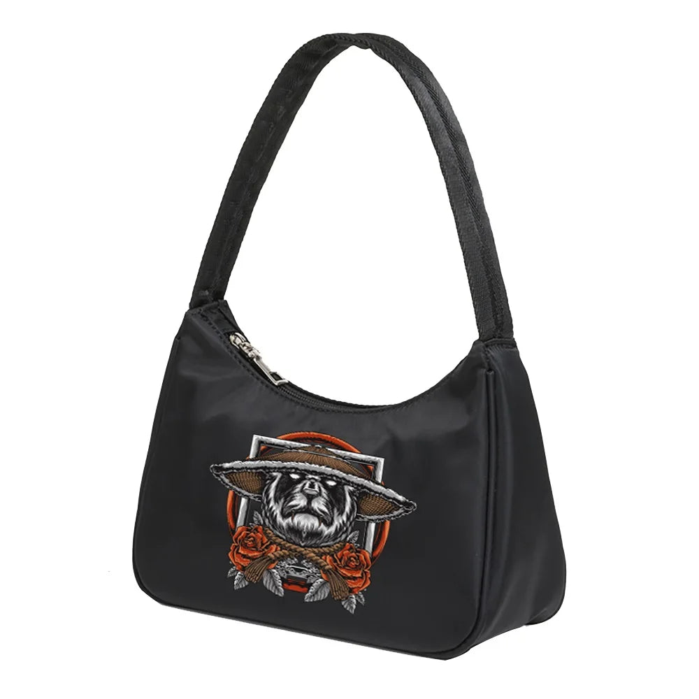 Samurai Print Chain Bag Shoulder Handbags Casual Clutch Party Purse