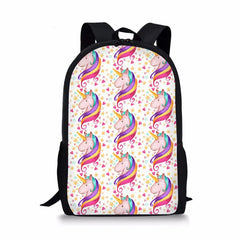 Women Unicorn Printed School Bags For Teenage Girls Shoulder Bags