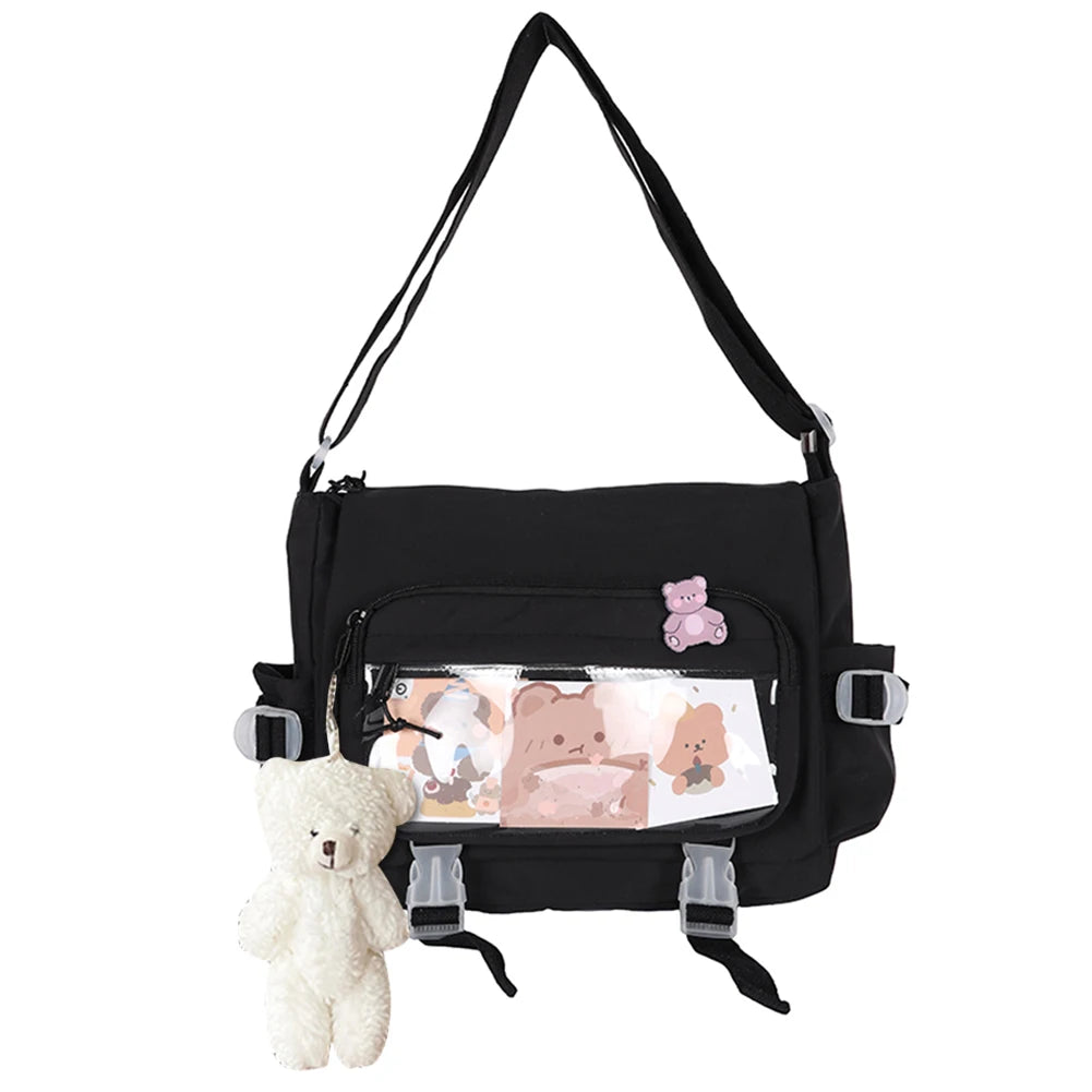 Women Vintage Crossbody Bags Large Capacity College Ladies Crossbody Pouch