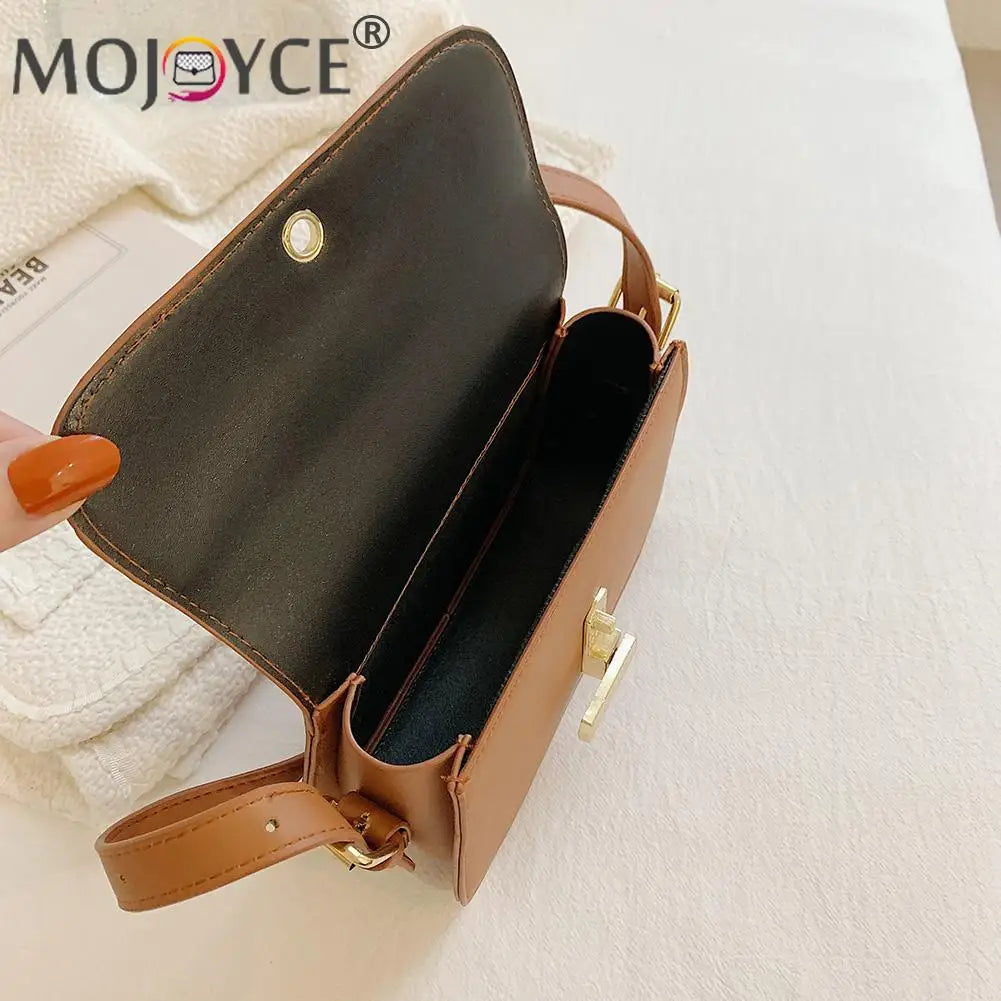 Vintage PU Leather Shoulder Underarm Bag Messenger Handbags Mini Flap Clutches
