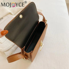 Vintage PU Leather Shoulder Underarm Bag Messenger Handbags Mini Flap Clutches