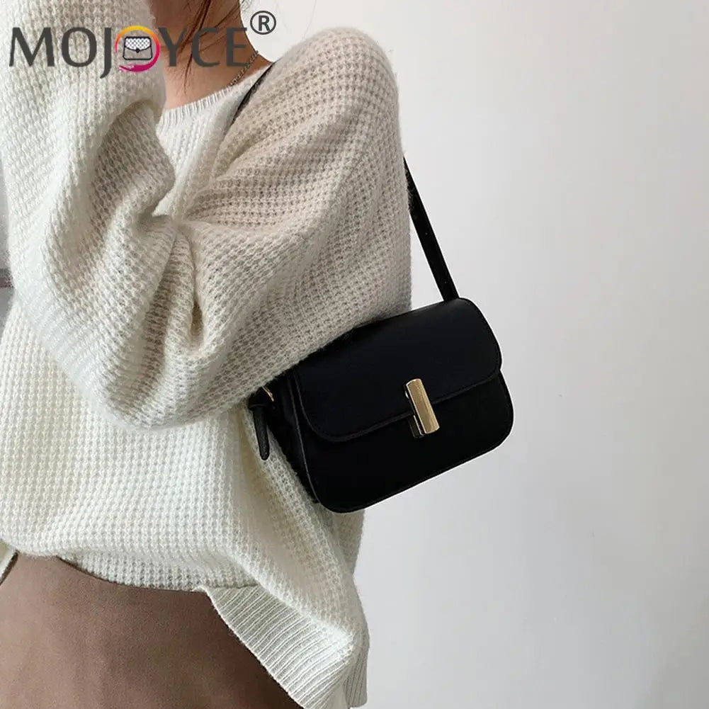 Vintage PU Leather Shoulder Underarm Bag Messenger Handbags Mini Flap Clutches