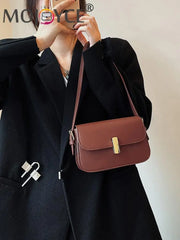Vintage PU Leather Shoulder Underarm Bag Messenger Handbags Mini Flap Clutches