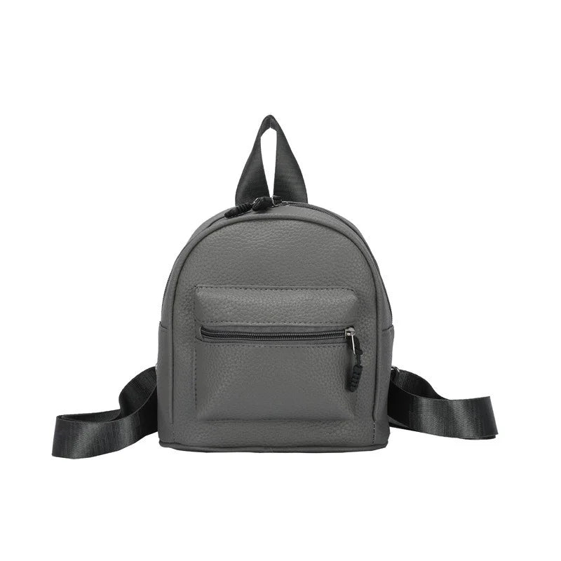 Women Vintage PU Leather Small Backpack Mini School Bags