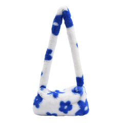 Vintage Plush Shoulder Bags Women Plush Shopper Handbags