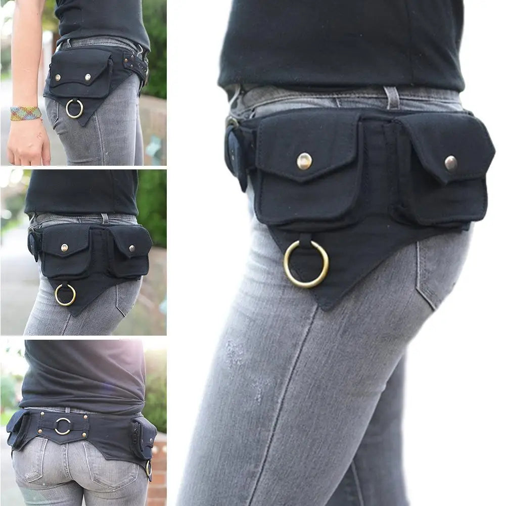 Women Waist Bag for Outdoor Sporting Money Street Hip-Hop Traveling