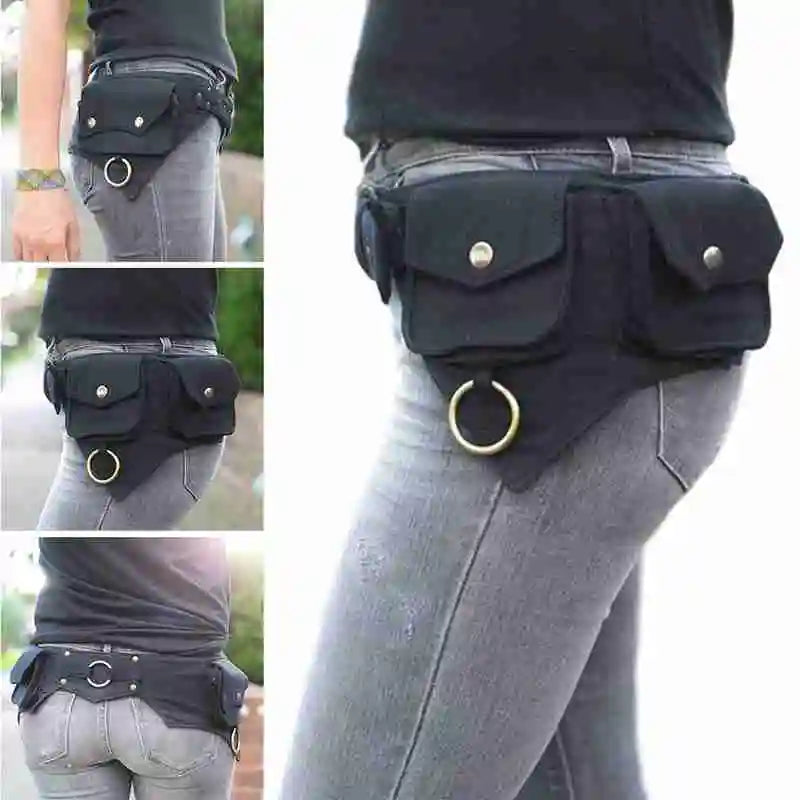 Women Waist Bag for Outdoor Sporting Money Street Hip-Hop Traveling