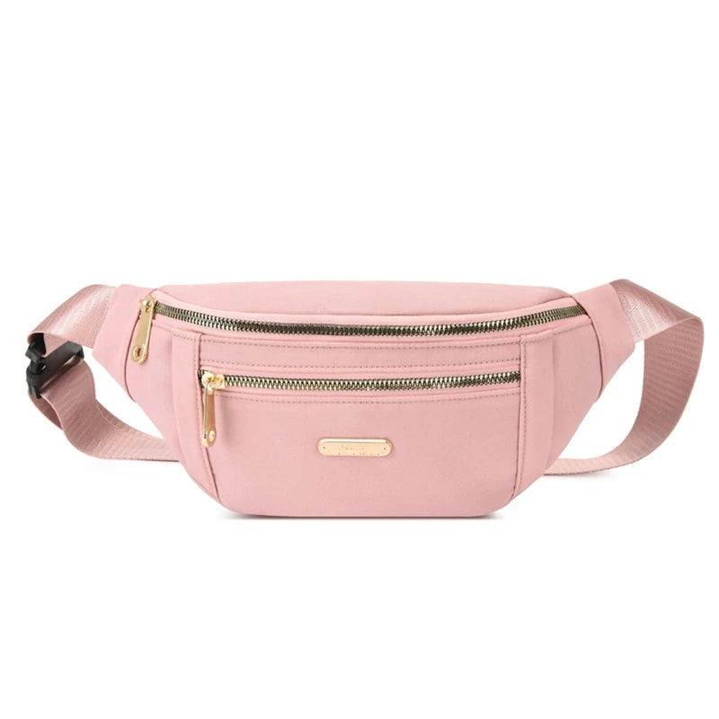 Women Zipper Waist Bag Fanny Pack Chest Crossbody Bag