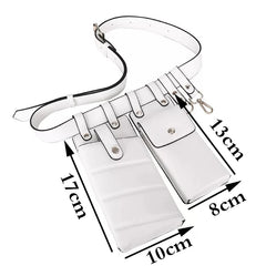 Leather Waist Belt Bag Crossbody Chest Bags Girl Fanny Pack Small Phone Pack
