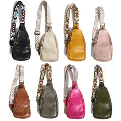 Leopard Print Waist Bag Waterproof Zipper Chest Bag