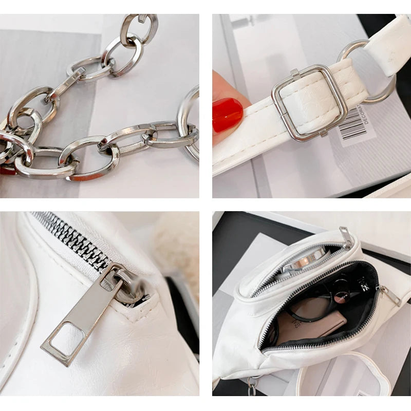 Women Waist Bag Messenger Chest Bag Long Zipper Casual Sports Bag