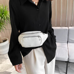 Women Waist Bag Messenger Chest Bag Long Zipper Casual Sports Bag
