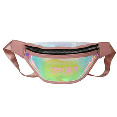 Women Waist Bag transparent laser belt bag wild letter chest bag