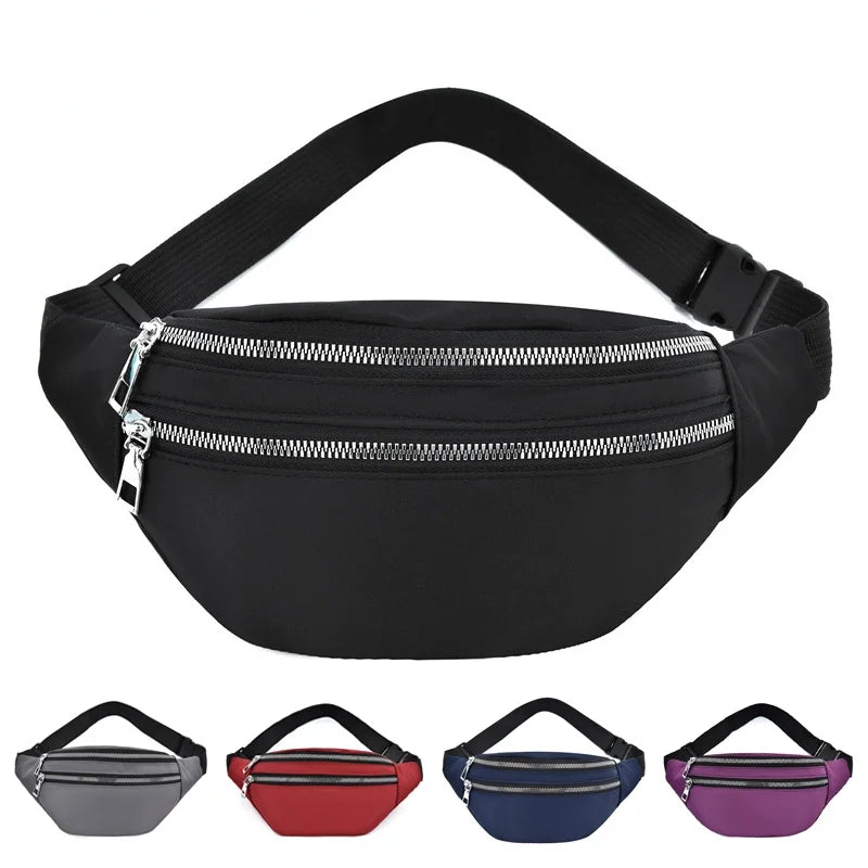 Women Waist Pack Bags Nylon Fanny Packs Casual Chest Bags