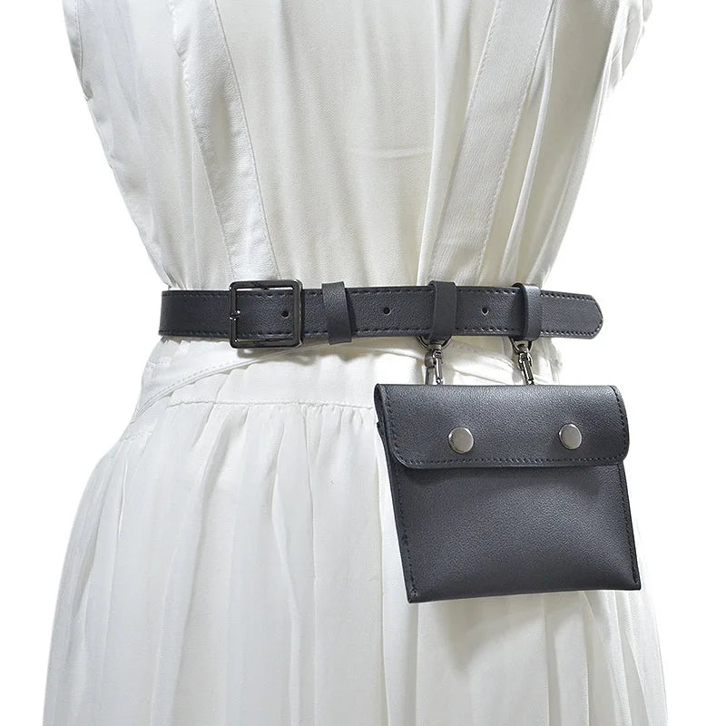 Women Waist Pack Female Leather Belt Bags For Women's Dress Phone Pouch High