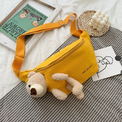 Canvas Waist Bag Women Crossbody for Camping and Hiking