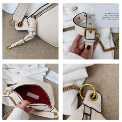 Women Waist Packs Leather Belt Bags High Shoulder Wild Messenger Chest Crossbody