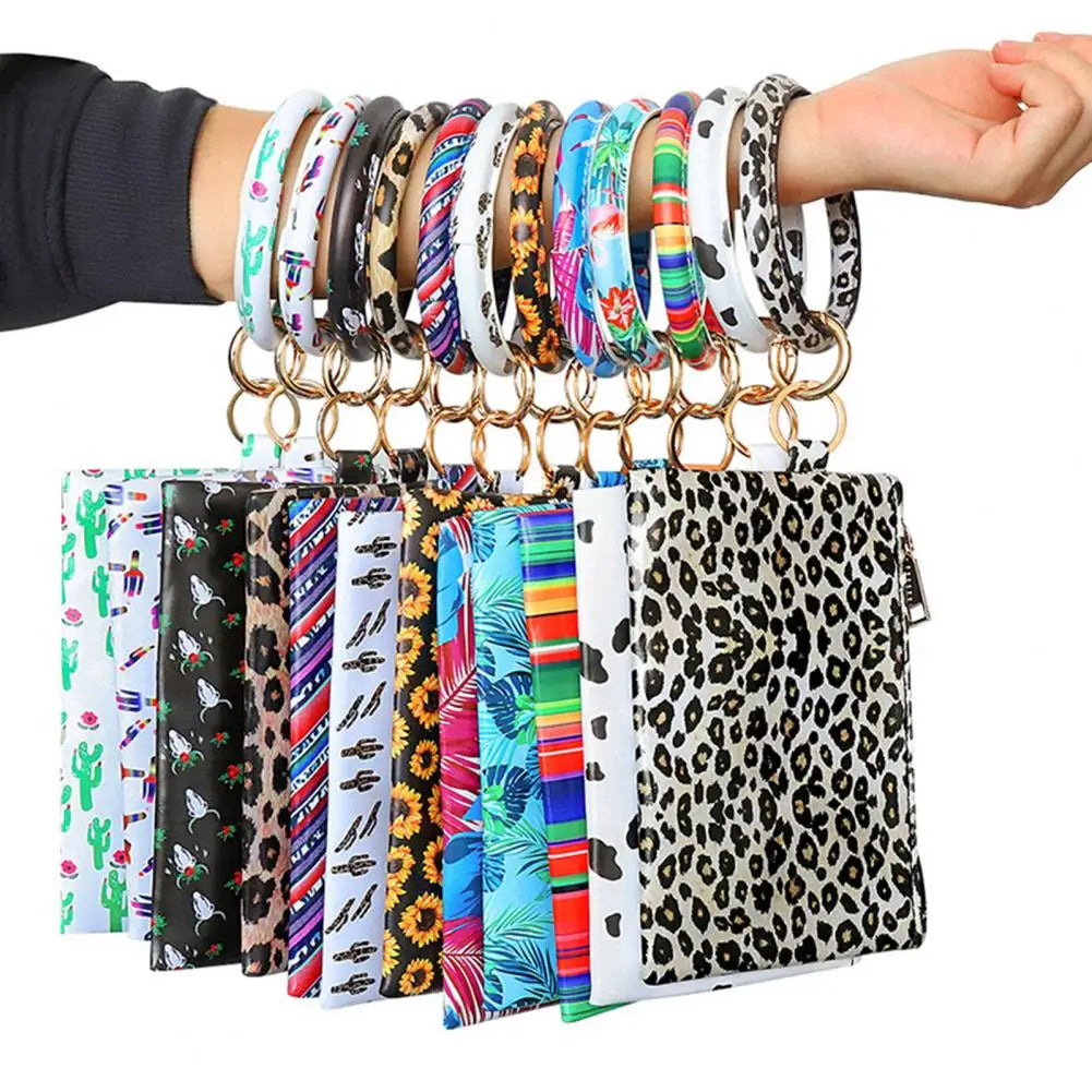 Women's Printed Zip Clutch Wallet Phone Bag