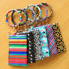 Women's Printed Zip Clutch Wallet Phone Bag