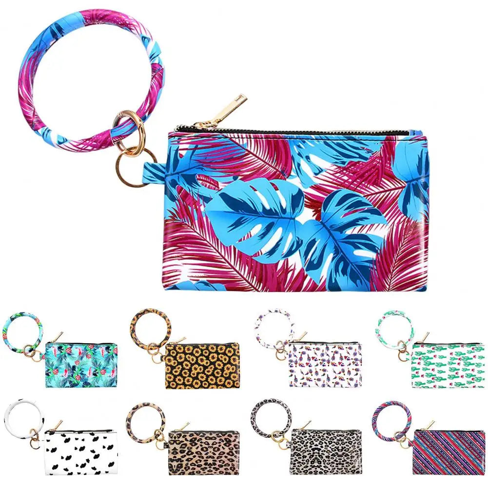 Women's Printed Zip Clutch Wallet Phone Bag