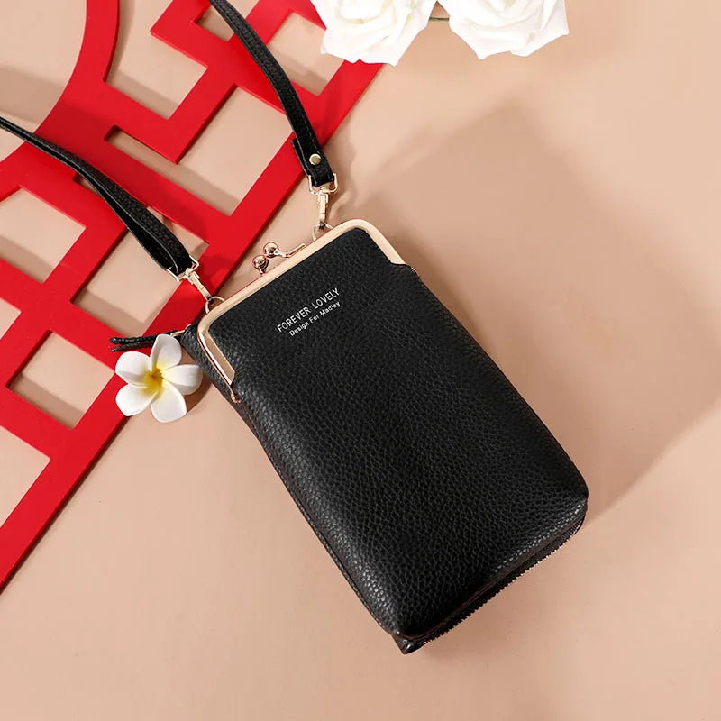 Women Wallet Small Shoulder Bag Multi-Function Letter Phone Money Wallets Clutch