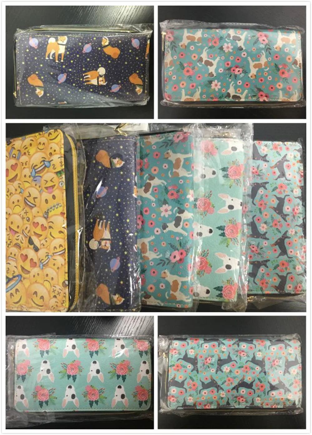 3D Wolf Women Wallet Long Pu Leather Purse Coin Pouch