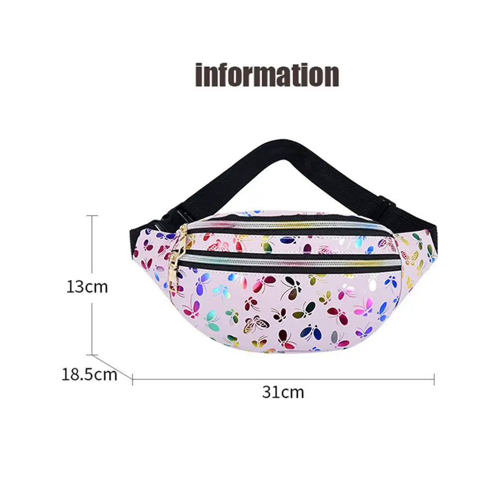 Waterproof Cartoon Colorful Phone Pouch Girls Bum Bag