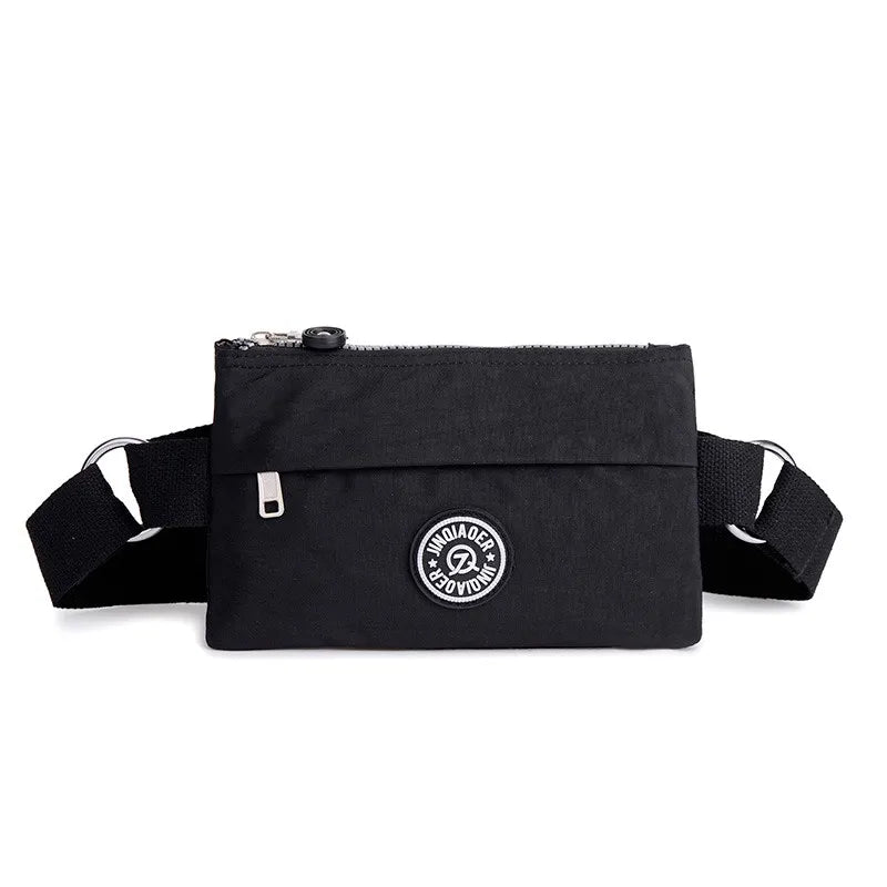 Waterproof Nylon Chest Waist Pack Belly Purse Waist Bag Zipper Pocket