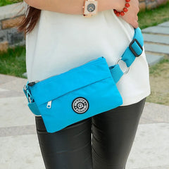 Waterproof Nylon Chest Waist Pack Belly Purse Waist Bag Zipper Pocket