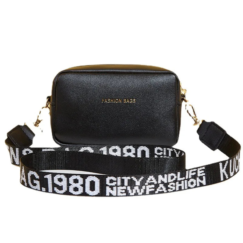 Women Wide Shoulder Strap Small Handbag Purse Crossbody