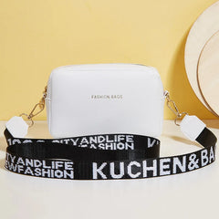 Women Wide Shoulder Strap Small Handbag Purse Crossbody
