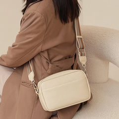 Solid Classic Wide Strap Crossbody Bag for Women