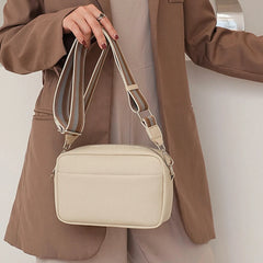 Solid Classic Wide Strap Crossbody Bag for Women