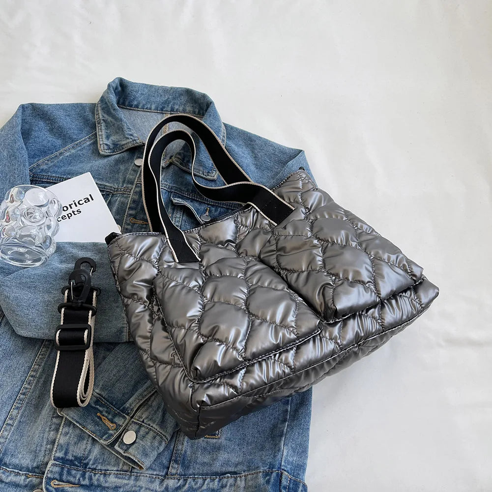 Quilted Waterproof Winter Crossbody Bag