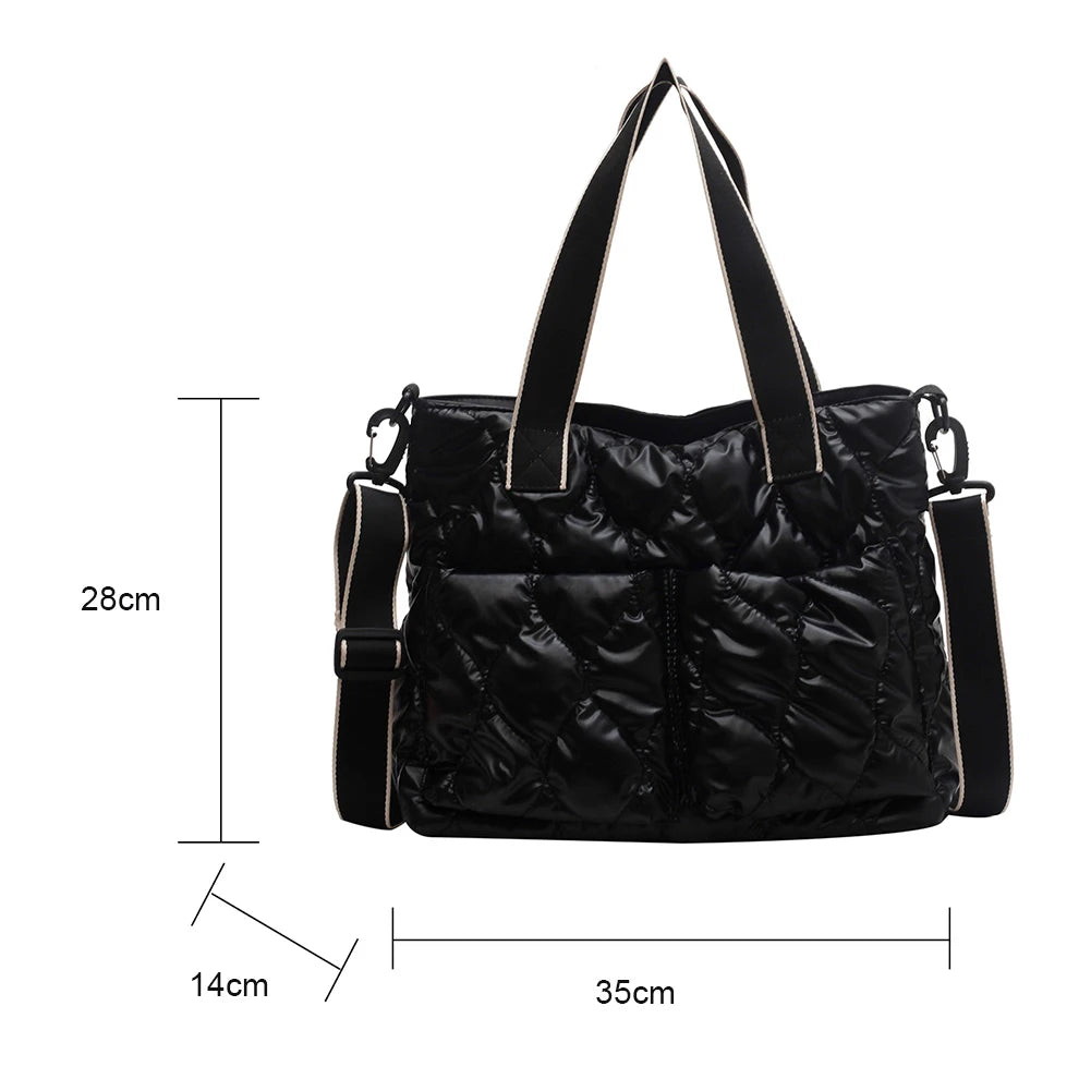Quilted Waterproof Winter Crossbody Bag