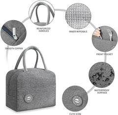 Insulated Thermal Bag Handbag Kids Lunch Box Cooler Organizer Picnic Chest