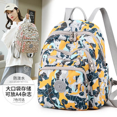 Women's Multi-functional Graffiti Travel Backpack Waterproof Nylon Shoulder Bag