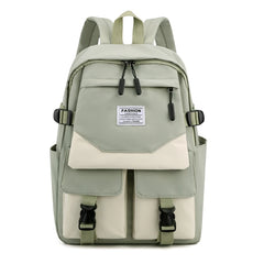 Women Backpack Teenage Girls Schoolbag Double Front Pocket Mochilas Waterproof N
