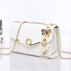 Women Crossbody Bag Diamond Chain Small Square Bag