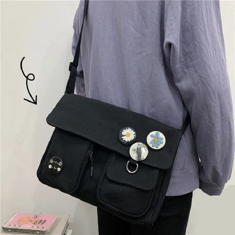 Vintage Harajuku Y2k Schoolbag Women Shoulder Bag