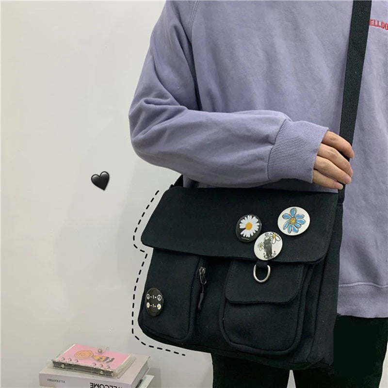 Vintage Harajuku Y2k Schoolbag Women Shoulder Bag