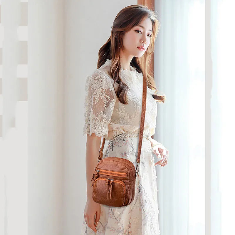 Soft Casual Small Flap Crossbody Bag for Women