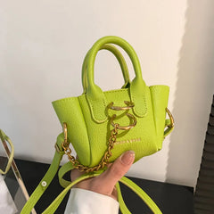 Neon Green Yellow Pink Small Handbag Party Clutch Women Shoulder Bags